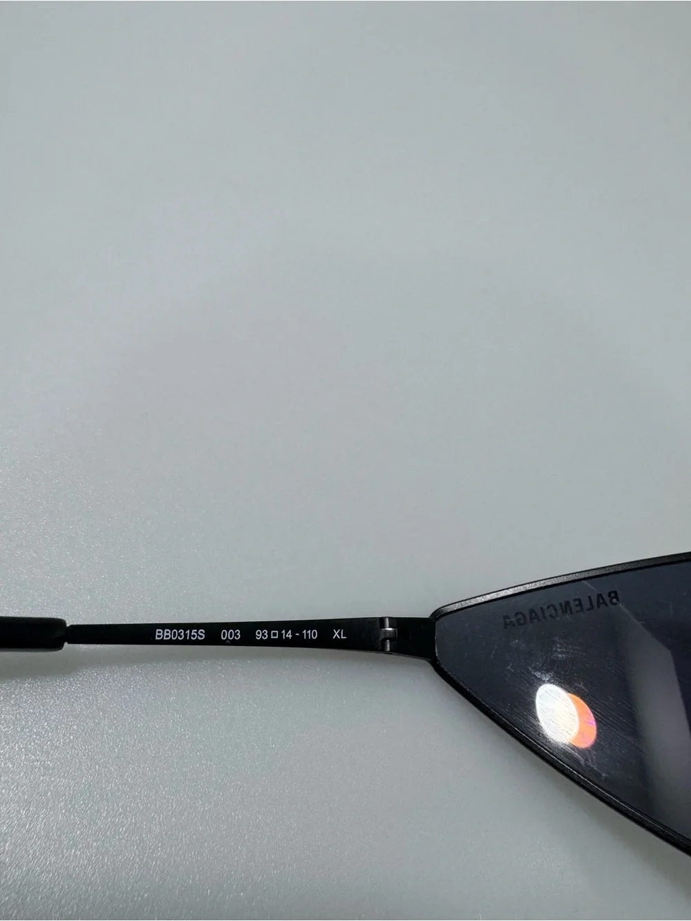 Balenciaga Shield-Frame Metal Sunglasses BB0315S Black